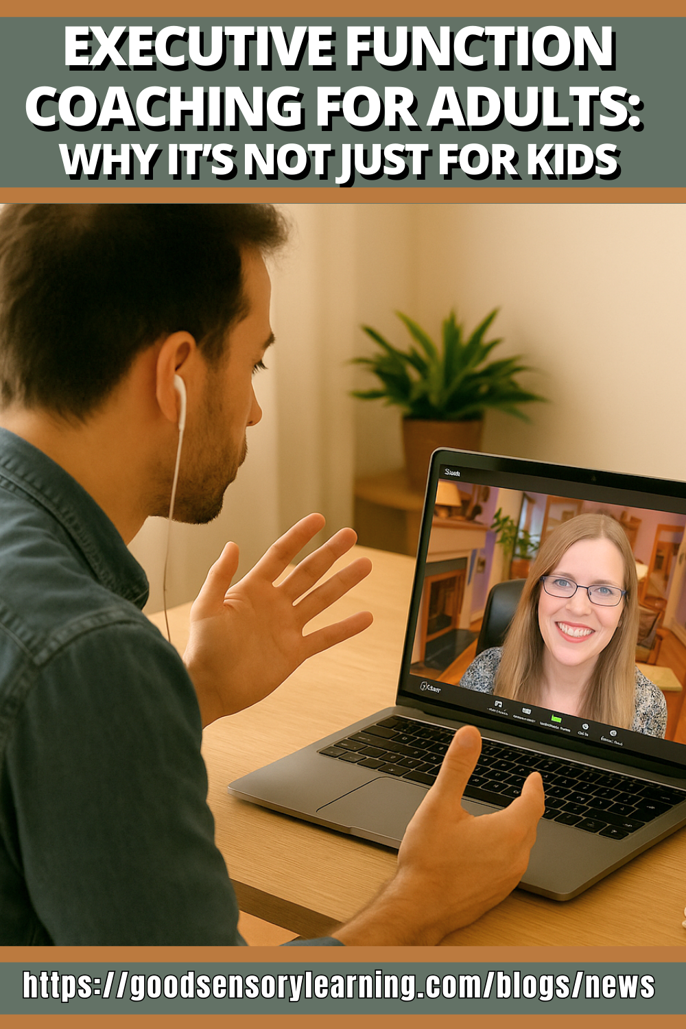 Dr. Warren coaching an adult on executive functions