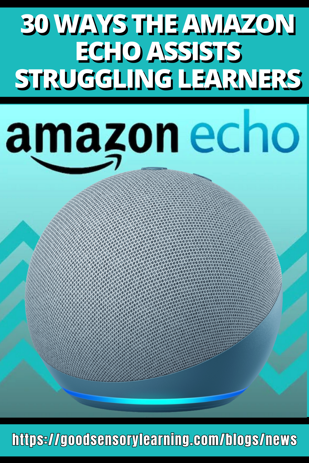 Amazon Echo device representing assistive technology support for struggling learners.