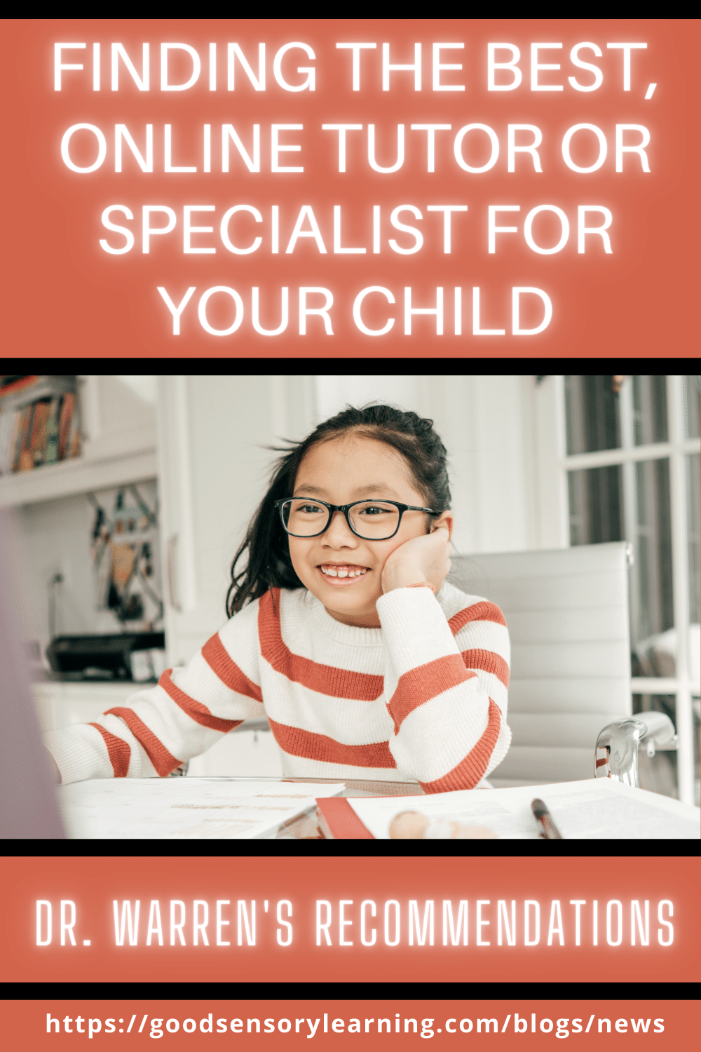 Smiling child studying at a desk for a guide on choosing the best online tutor or learning specialist