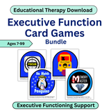 Educational therapy download for executive function card games with game cards displayed.