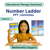 Kid on white background holding up rproduct image and smiling