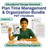 Boy on white background holding up the product and smiling.  There an sample pages on either side