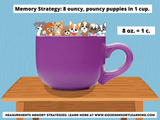 8 ouncy pouncy puppies in a cup