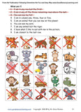 Grid of animals for following directions worksheet