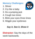 Memory Master Sample Card