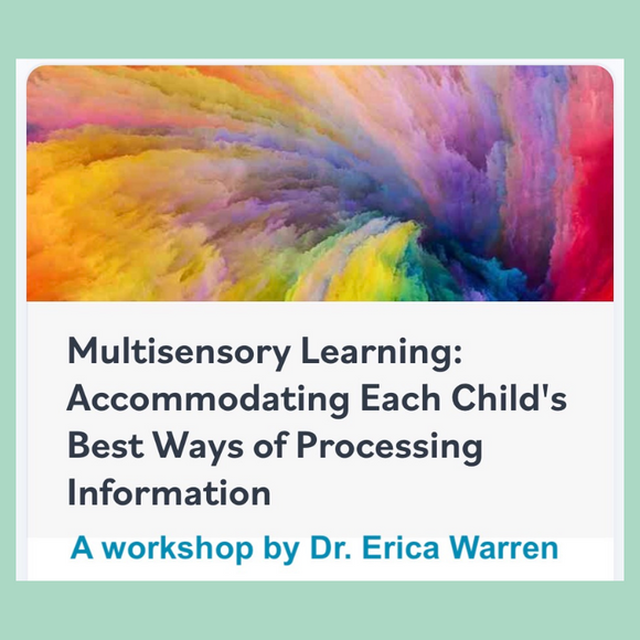 Swirling colors illustrate a multisensory teaching workshop