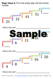 Colorful steps math sequencing activity