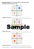 Math analogies puzzle sample sheet