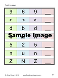 Letter, number and symbol reversals activity