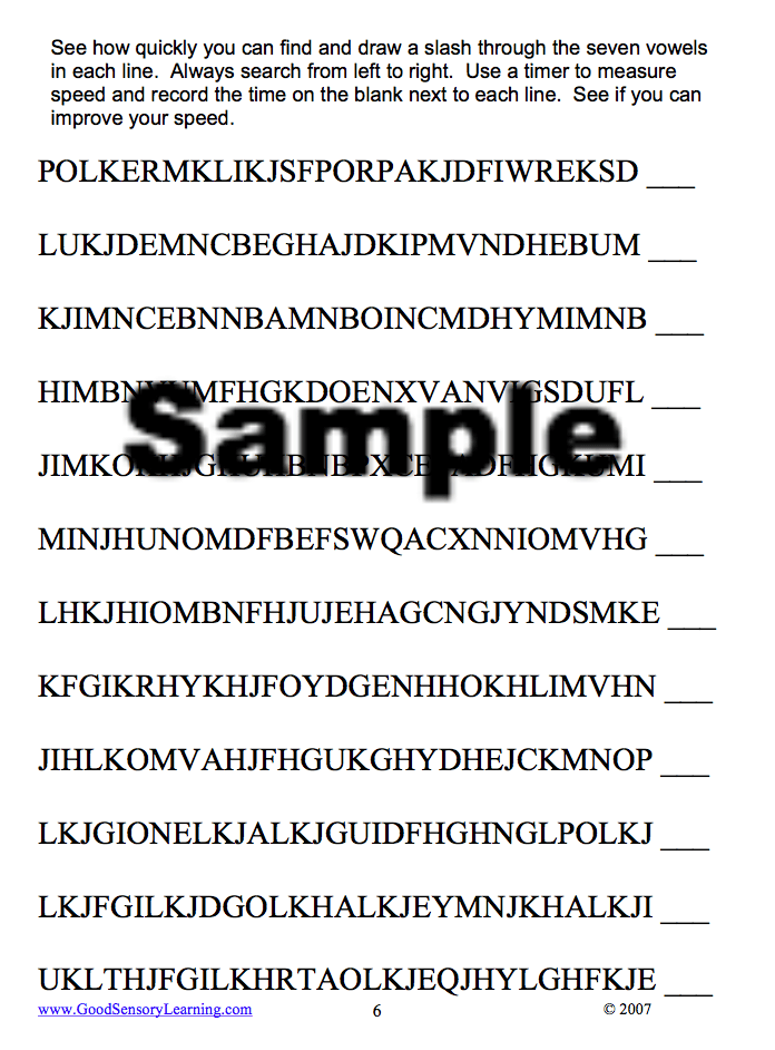 Vowel and consonant discrimination activity