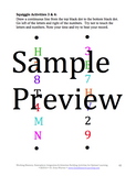 working memory activities with colorful letters and numbers