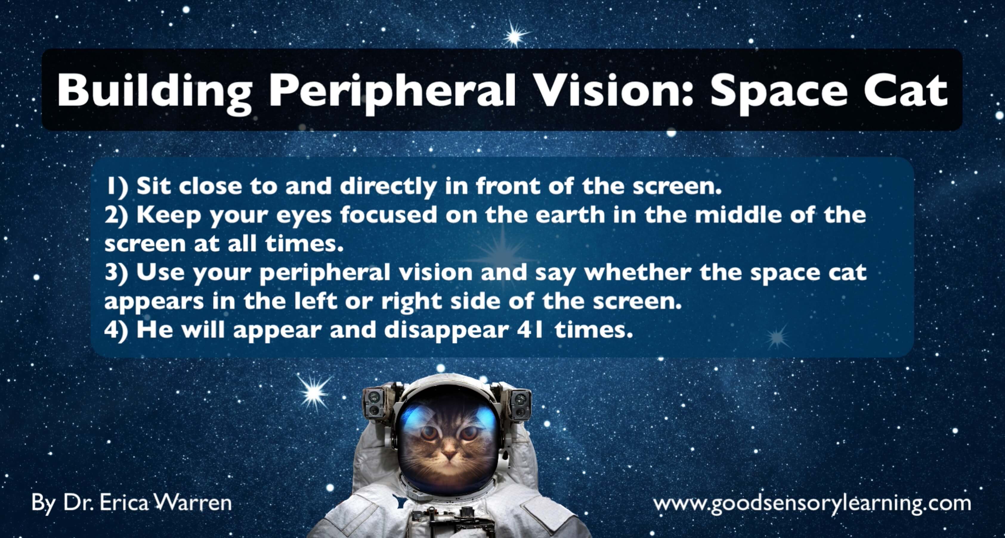 Space Cat Activity of cat in a space suit | A visual tracking activity
