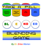 Colorful cover for a blending game using pill bottles
