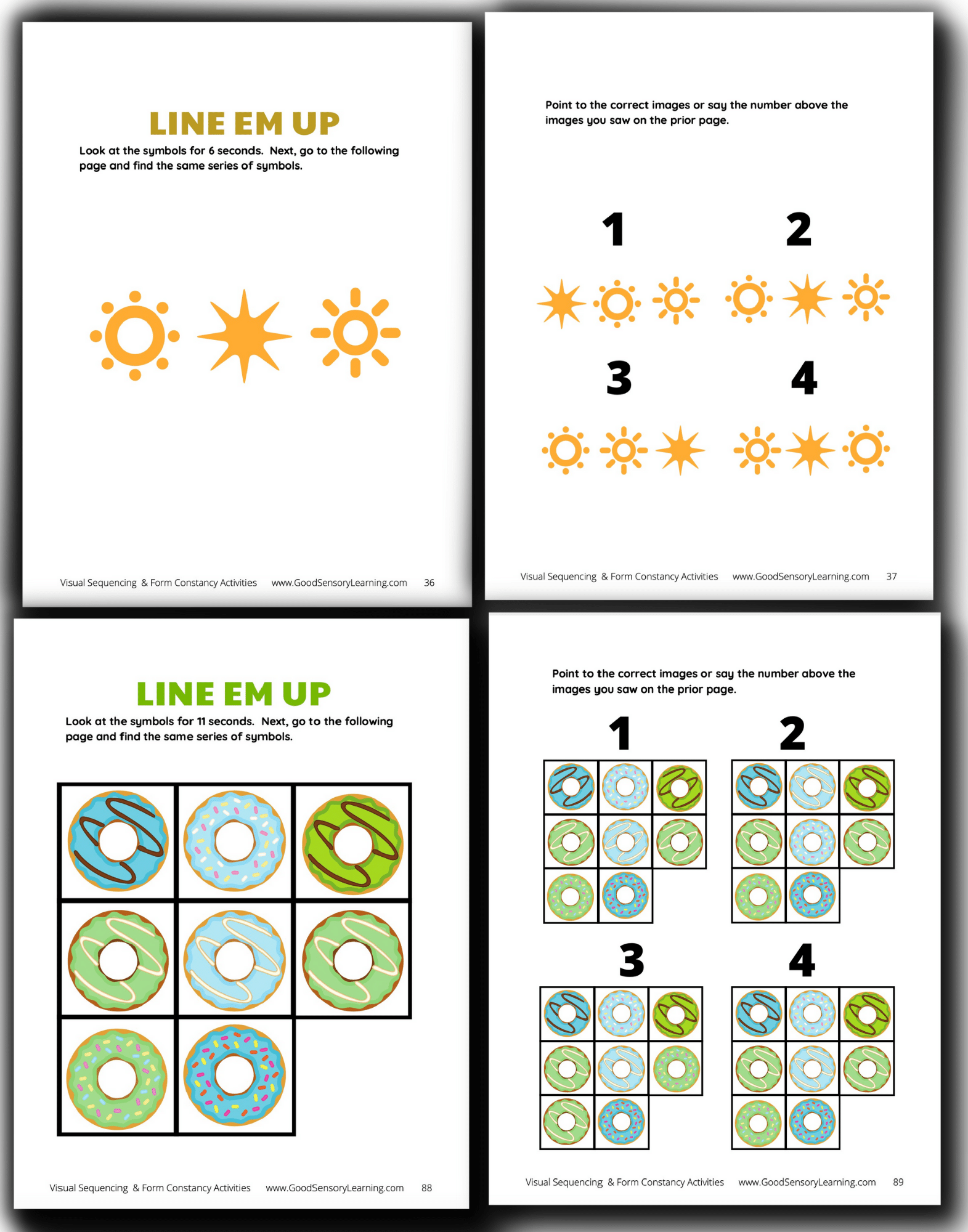 pages from Visual Sequencing and Form Constancy Activities