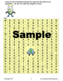 Letter maze sample page