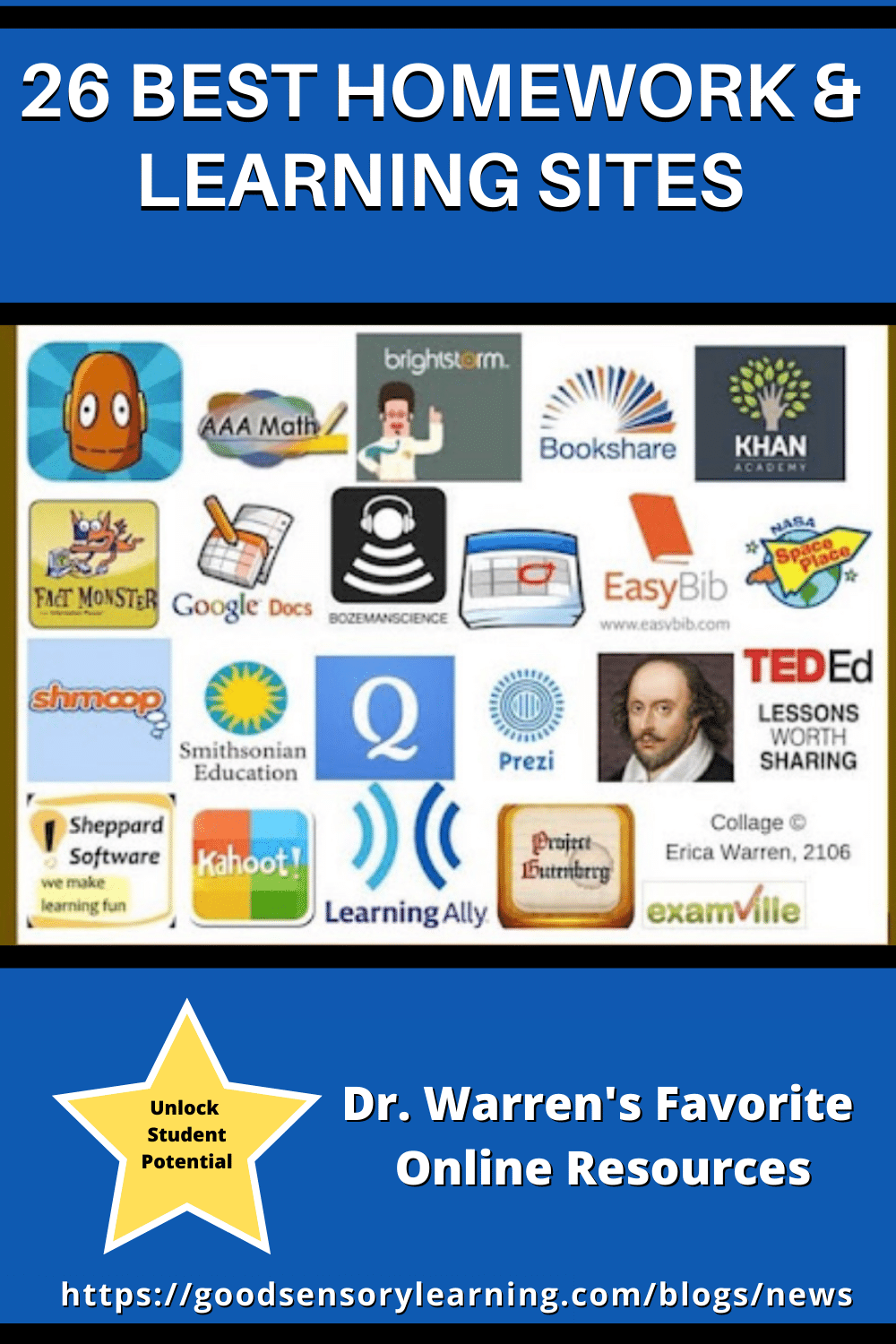 Dr. Warren's favorite learning sites in blog |26 Best Homework and Learning Sites