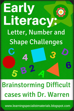 Early Literacy: Letter, Number and Shape Challenges
