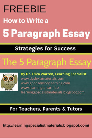 5 Paragraph Essay Freebie