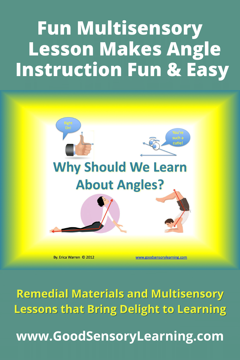 Fun multisensory angle lesson showing students learning about angles through movement and visual activities