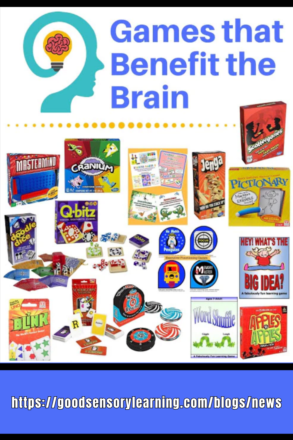 Collection of educational board games that boost brain development and cognitive skills in kids, featured by Good Sensory Learning