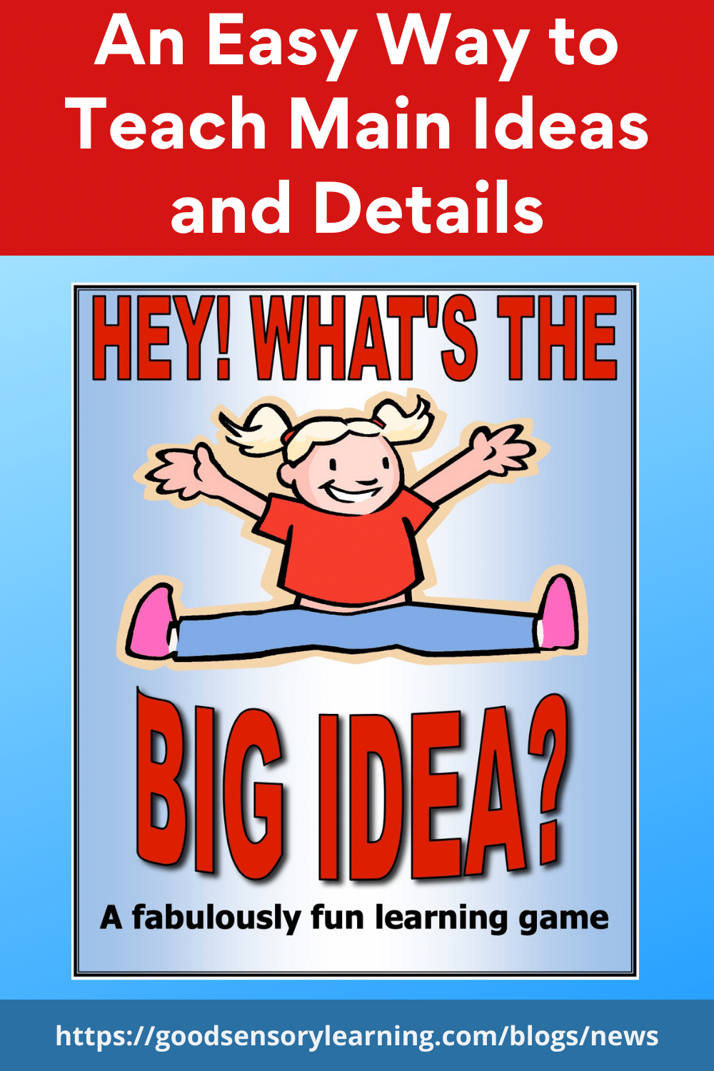 main ideas and details game cover image featured in a blog titled, An Easy Way to Teach Main Ideas and Details