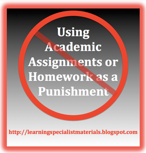 Problems Using Academic Assignments or Homework as a Punishment
