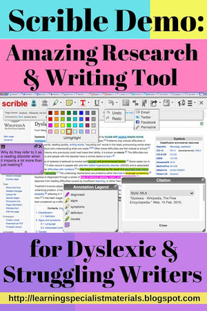 Scrible: Amazing Annotating Writing Tool for Dyslexic and Struggling Writers