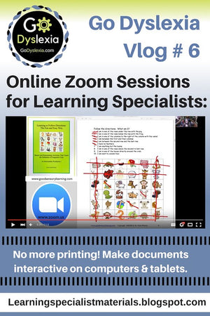 Online Zoom Sessions for Learning Specialists: Making Documents Interactive