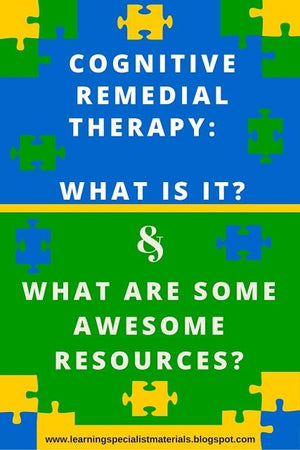 Cognitive Remedial Therapy for Student with Learning Disabilities: What is it?