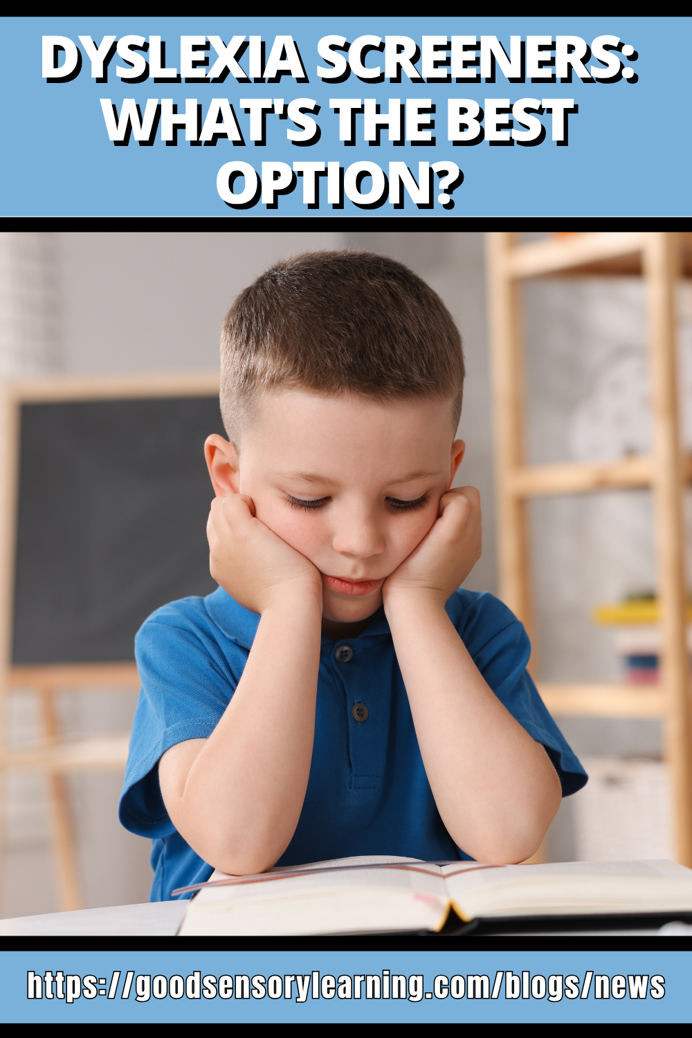 Dyslexia screeners comparison article cover showing a young child reading with head in hands, highlighting questions about the best dyslexia screening options for students.