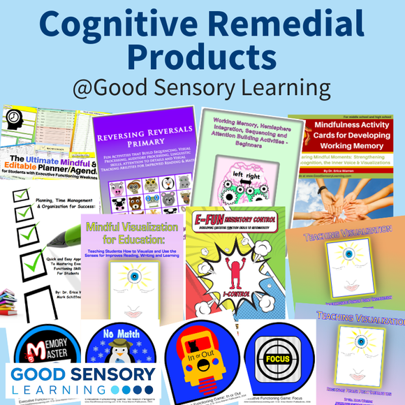 collage of Dr. Warren's Cognitive Remedial Products 