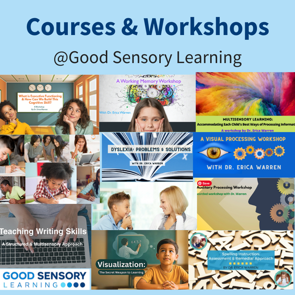 Educational therapy courses offers how to start a tutoring practice, how to teach writing, and how to teach spelling.