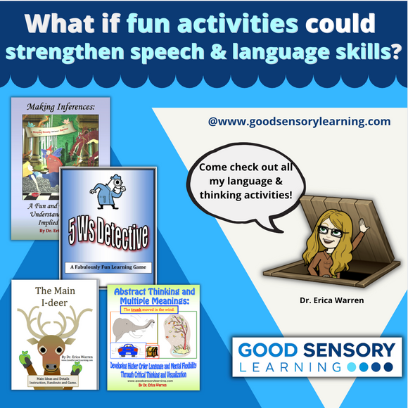 Dr. Warren introducing her speech and language activities