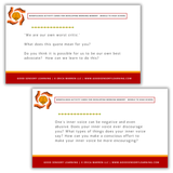 Sample activity cards for improved working memory