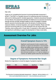 EFRA1 executive functioning assessment sample page of overall score