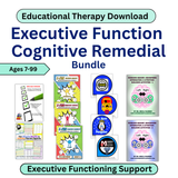 Educational therapy download bundle for executive function cognitive remedial support with various resources and tools.