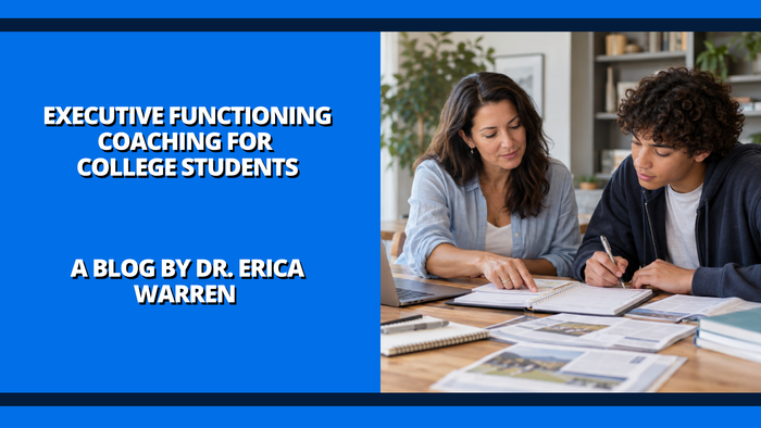 Executive functioning coach working with a college student