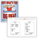 Main idea and supporting details learning game featuring a playful cover and structured sorting activity that helps students identify topics, key ideas, and relevant details