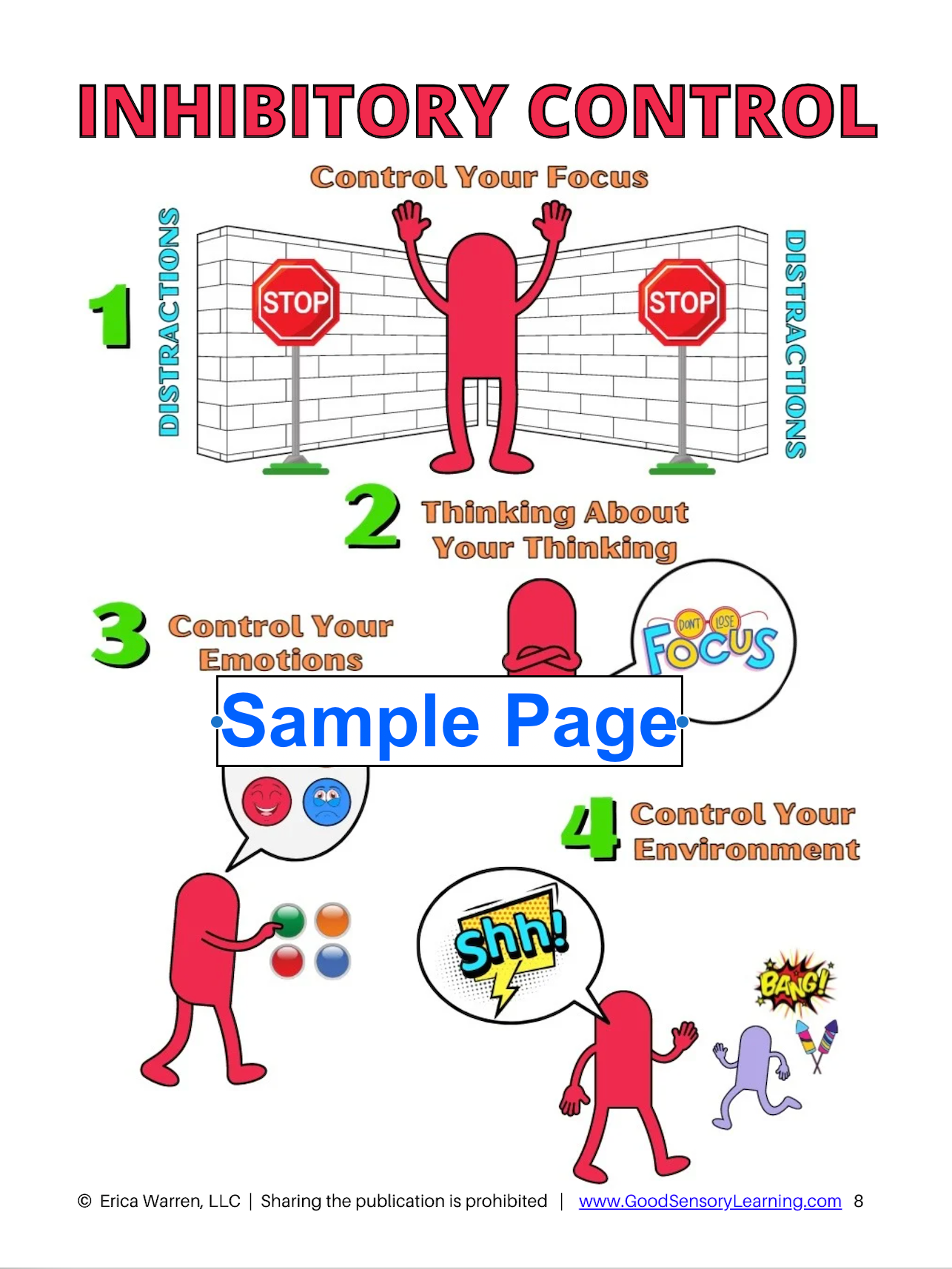Inhibitory Control | Executive Functioning Skills Workbook | Elementar ...