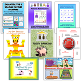 Math learning bundle featuring multisensory games and visual strategies for multiplication, place value, measurement, problem solving, and core cognitive math skills