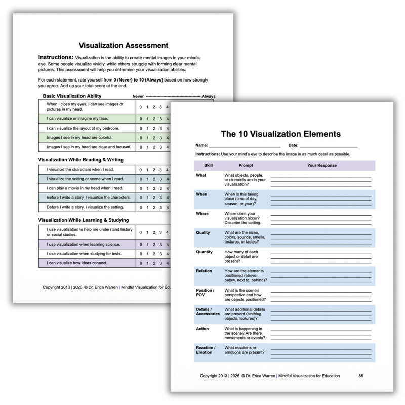 Visualz Handouts Teaching Visualization Bundle | Beginner & Intermediate Games & Lesson