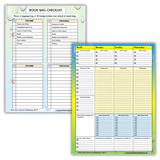 Executive functioning planner pages with book bag checklist and weekly planning sheets for organization, homework tracking, and after-school routines