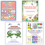 Reading Games bundle featuring Orton-Gillingham phonics board games for syllables, blending, decoding, and multisensory reading instruction by Dr. Erica Warren