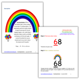 Rounding Rainbow sample pages showing a colorful multisensory method for teaching place value and rounding numbers by Dr. Erica Warren