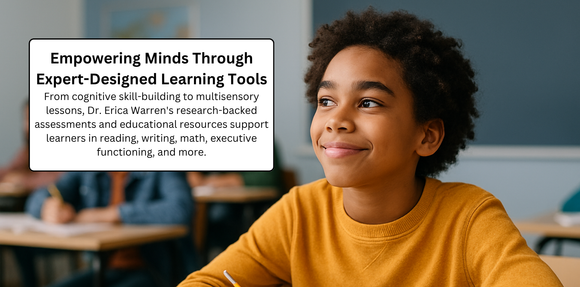 Young boy in a classroom setting with educational text overlay for Good Sensory Learning