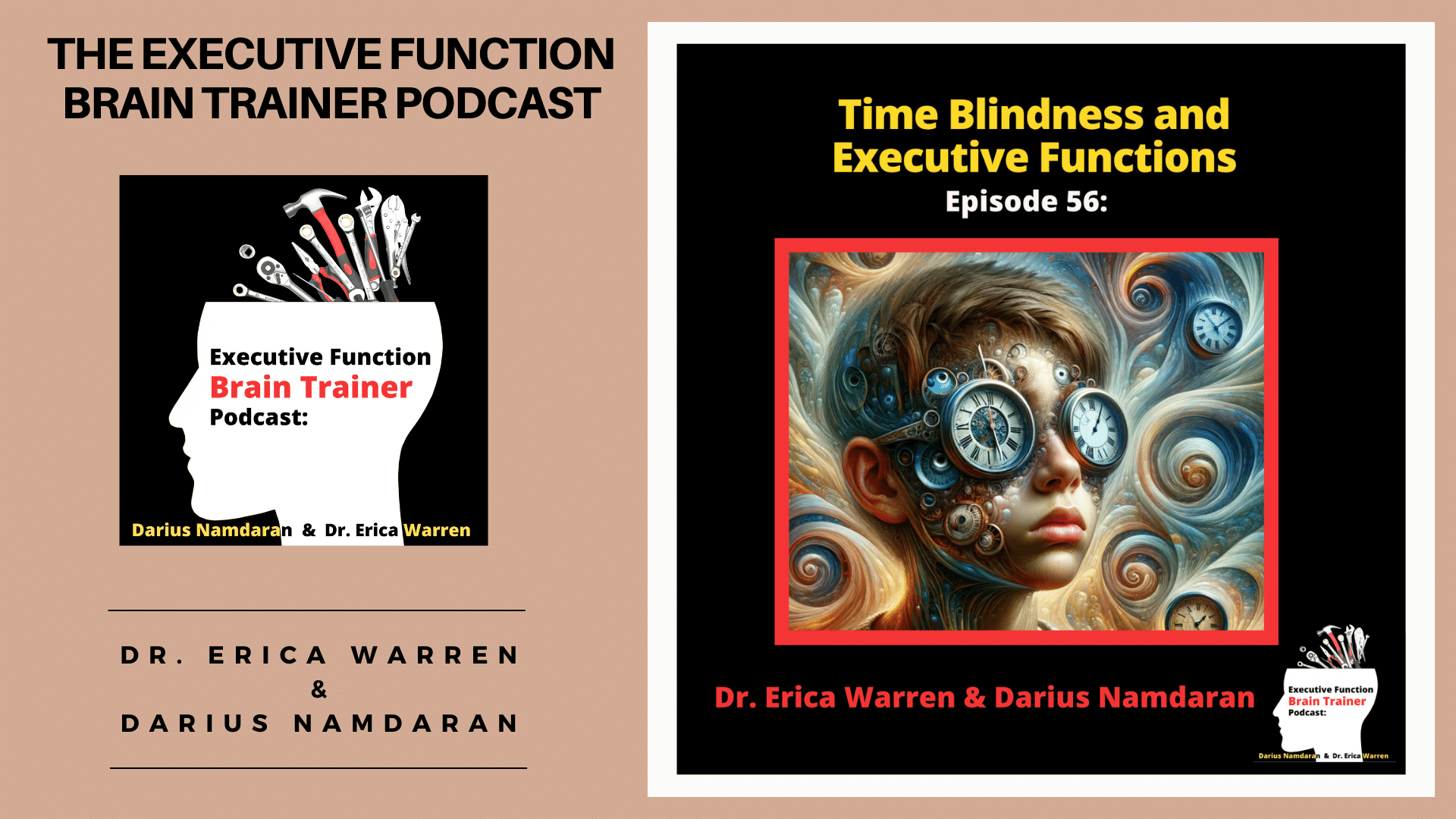 Podcast episode on executive functioning and time blindness with a boy with clocks for eyes. 