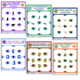 Visual processing activity bundle covers discrimination, directionality, sequencing, spatial skills, motor integration, tracking, reasoning, and figure-ground development