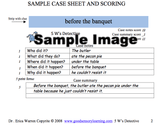 Sample game card from 5 W's Detectives