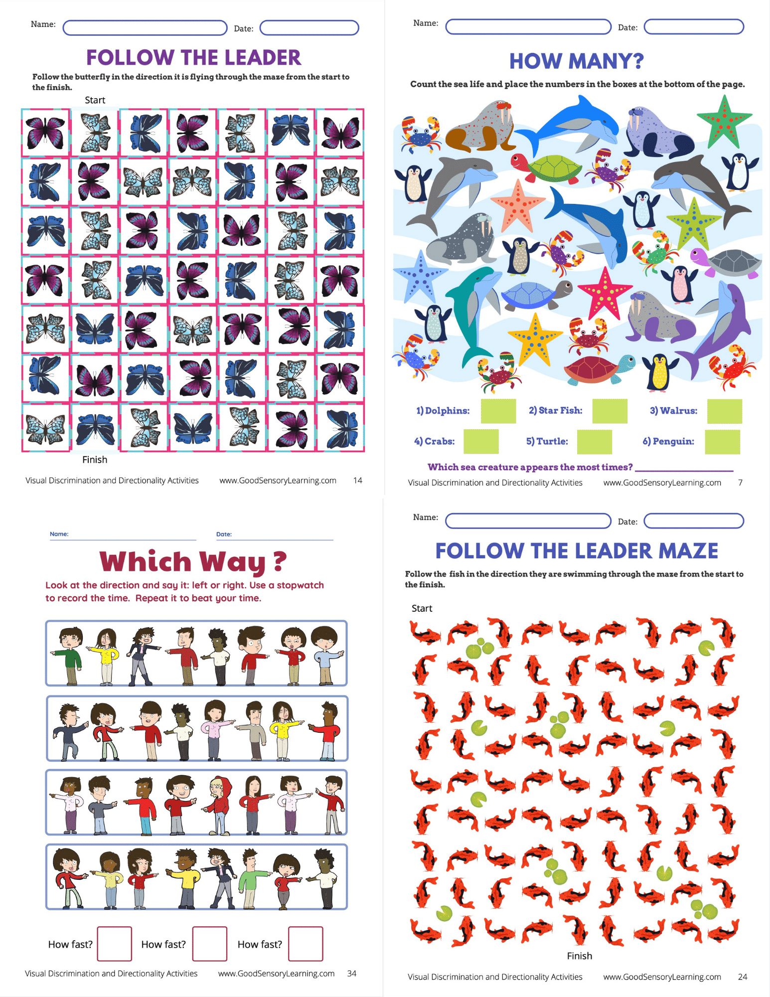 Colorful activities of animals and people | Activities strengthen visual discrimination skills