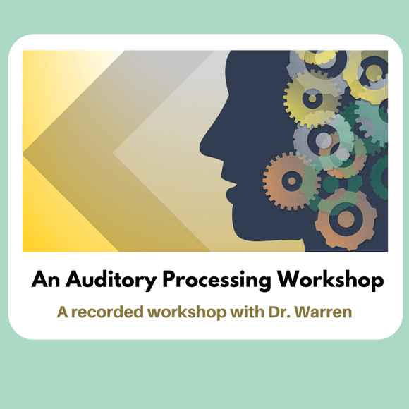 Profile and brain cogs offer a cover for an auditory processing workshop